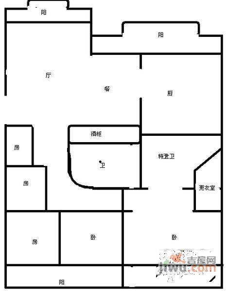 珠江壹千栋4室3厅3卫550㎡户型图