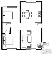 温泉花园2室2厅2卫148㎡户型图