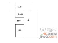 温泉花园2室1厅1卫84㎡户型图