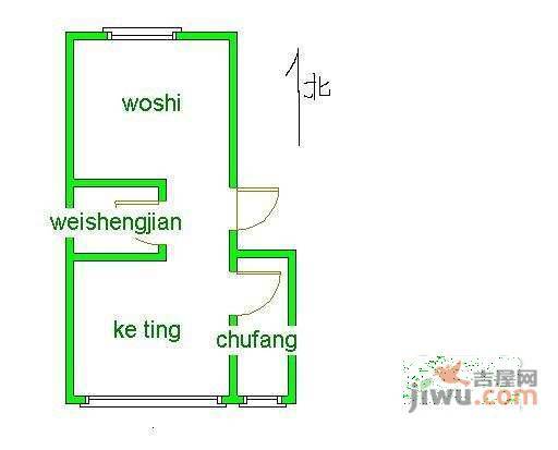 北亚花园1室1厅1卫70㎡户型图