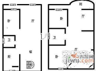 王府花园4室2厅2卫240㎡户型图