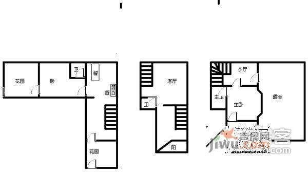 王府花园3室2厅3卫220㎡户型图