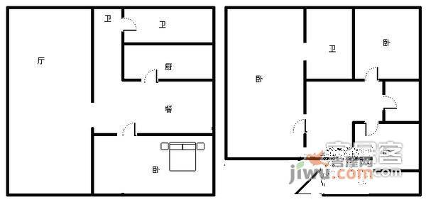 王府花园4室2厅4卫300㎡户型图