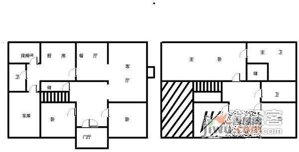 王府花园5室3厅3卫361㎡户型图