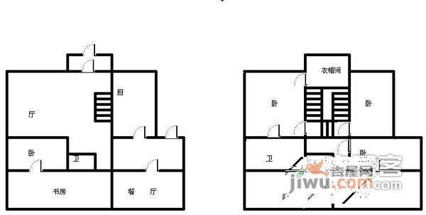 王府花园6室2厅4卫318㎡户型图