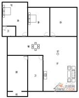 温泉花园B区3室2厅2卫172㎡户型图