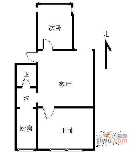 燕城苑南区2室1厅1卫106㎡户型图