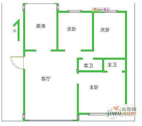 天通苑老三区3室2厅2卫228㎡户型图