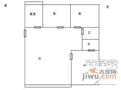 天通苑老三区3室1厅2卫户型图