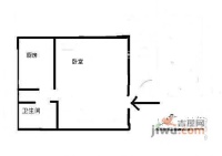 龙兴园西区1室0厅1卫45㎡户型图