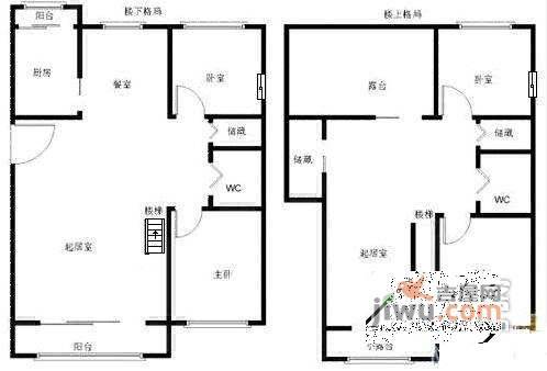 龙城花园4室2厅3卫208㎡户型图