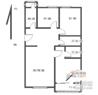 龙禧苑3室2厅2卫238㎡户型图