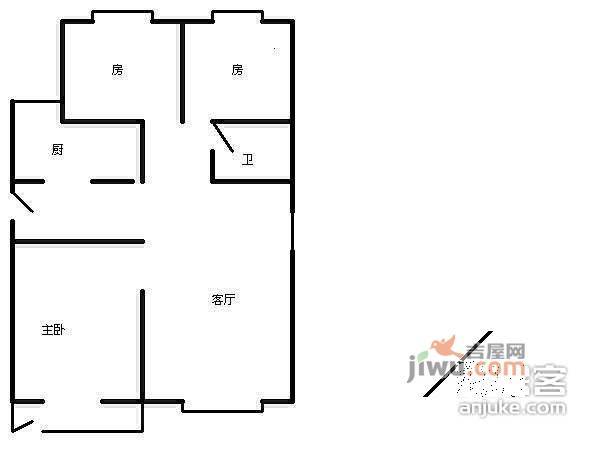 龙跃苑3室1厅1卫146㎡户型图