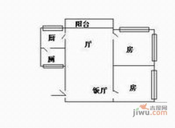 双兴苑小区2室1厅1卫130㎡户型图