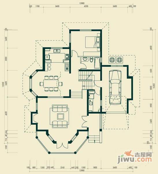 保利垄上4室2厅3卫600㎡户型图