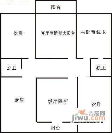 立城苑小区3室1厅2卫290㎡户型图