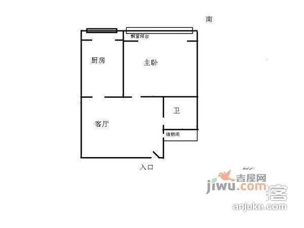 富卓花园广场1室1厅1卫137㎡户型图