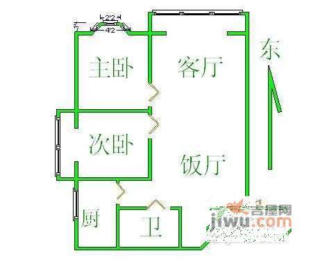 贵仁居2室2厅1卫127㎡户型图