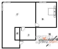 海格国际大厦1室1厅1卫65㎡户型图