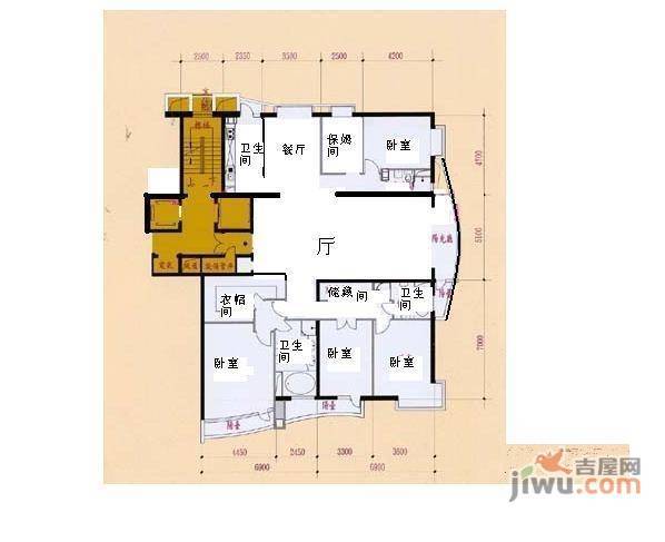 富卓花园5室2厅3卫295㎡户型图