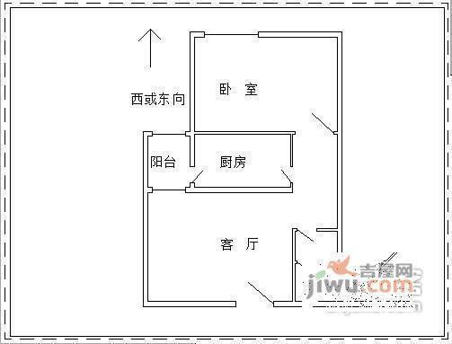 椿树园小区1室1厅1卫68㎡户型图