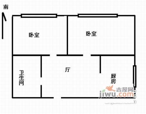 富明公寓2室1厅1卫102㎡户型图