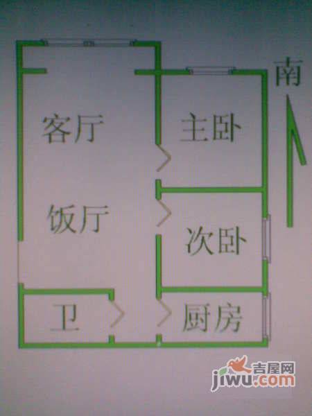 祥和家苑2室2厅1卫88㎡户型图