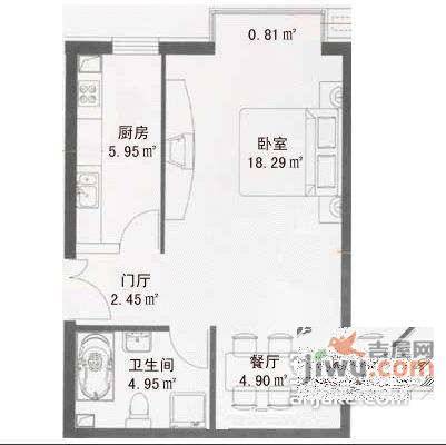 馨莲茗园1室1厅1卫69㎡户型图