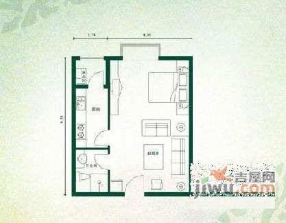 信和嘉园1室0厅1卫48㎡户型图