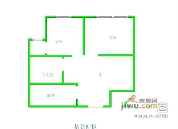 马连道中里2室1厅1卫79㎡户型图