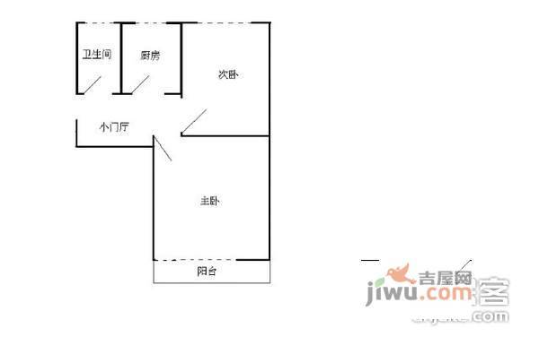 马连道中里2室1厅1卫79㎡户型图