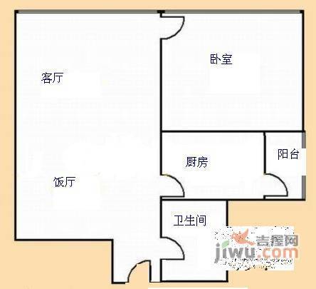 泰然居1室1厅1卫户型图