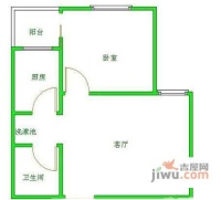 南樱桃二条8号院1室1厅1卫户型图