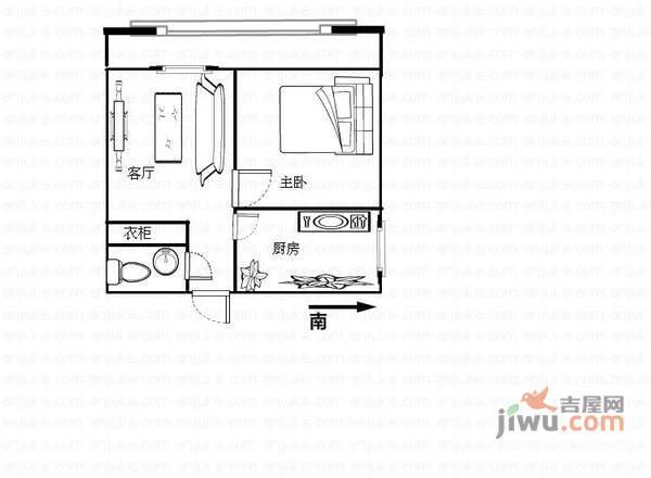 育人里小区1室1厅1卫户型图