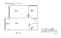 广南小区1室1厅1卫56㎡户型图
