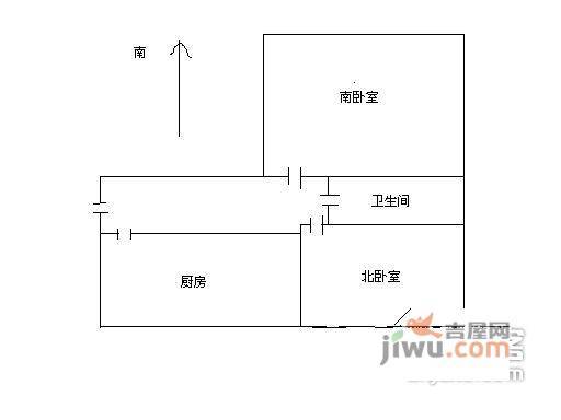 信建里小区2室1厅1卫92㎡户型图