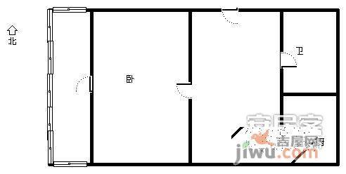 姚家井二巷小区1室1厅1卫户型图