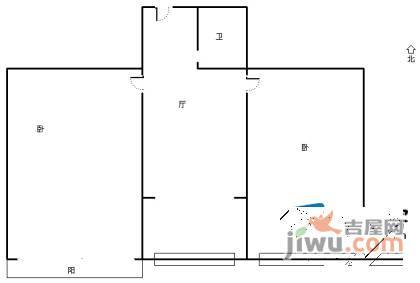 姚家井二巷小区2室1厅1卫户型图