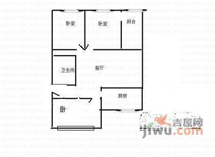 姚家井二巷小区3室1厅1卫户型图