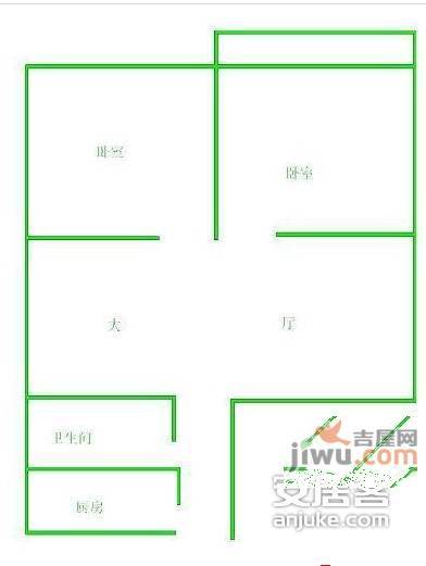 广安门白菜湾四巷2室1厅1卫75㎡户型图