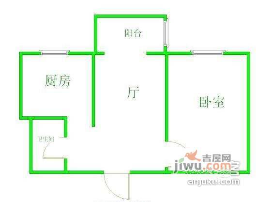 舒舍1室1厅1卫66㎡户型图