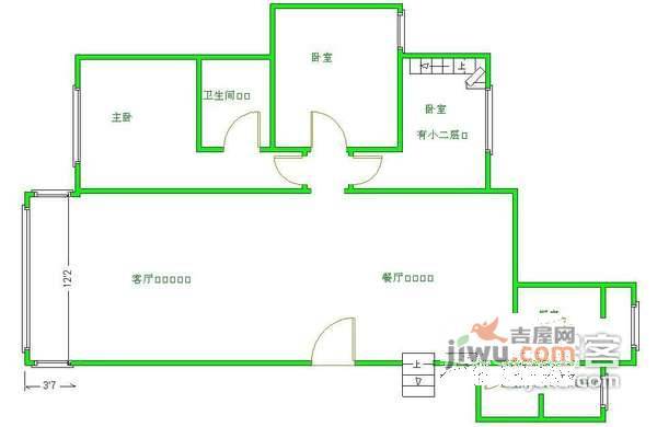 舒舍3室2厅1卫155㎡户型图