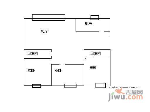 源屋曲3室1厅2卫139㎡户型图