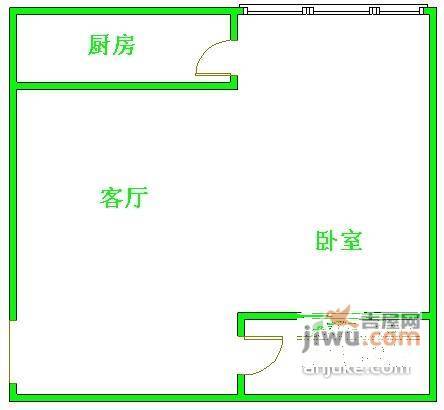 西豪逸景二期1室1厅1卫73㎡户型图