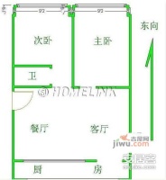 南运巷小区2室1厅1卫86㎡户型图