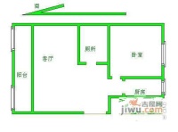 广华轩小区1室1厅1卫170㎡户型图