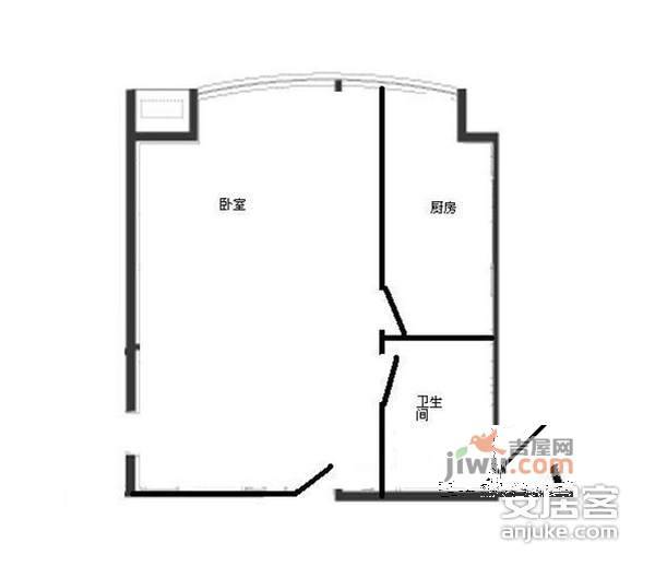 似海怡家1室1厅1卫68㎡户型图