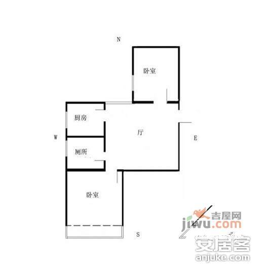 似海怡家2室1厅1卫275㎡户型图