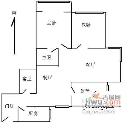 似海怡家3室2厅2卫138㎡户型图