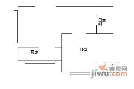 似海怡家1室1厅1卫68㎡户型图